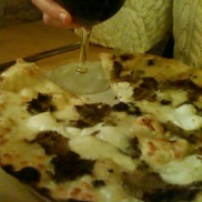 Melissa chose a pizza with black truffles. The favors were amazing!