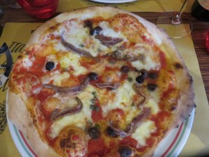 My pizza Napoli was perfect.Terrific anchovies, a few capers, delicious mozzarella and flavorful sauce. 